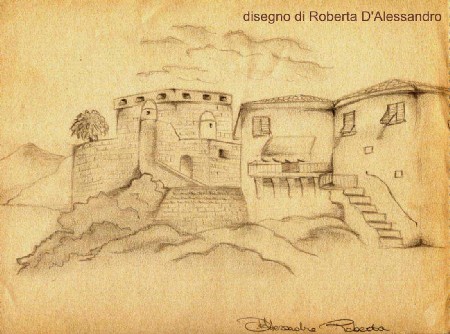 disegno di Roberta D'Alessandro - castello medievale della Dragonara