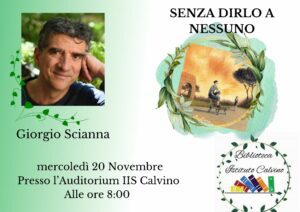 Locandina incontro Scianna 20 novembre