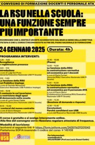 Locandina convegno USB su funzione RSU gennaio 2025